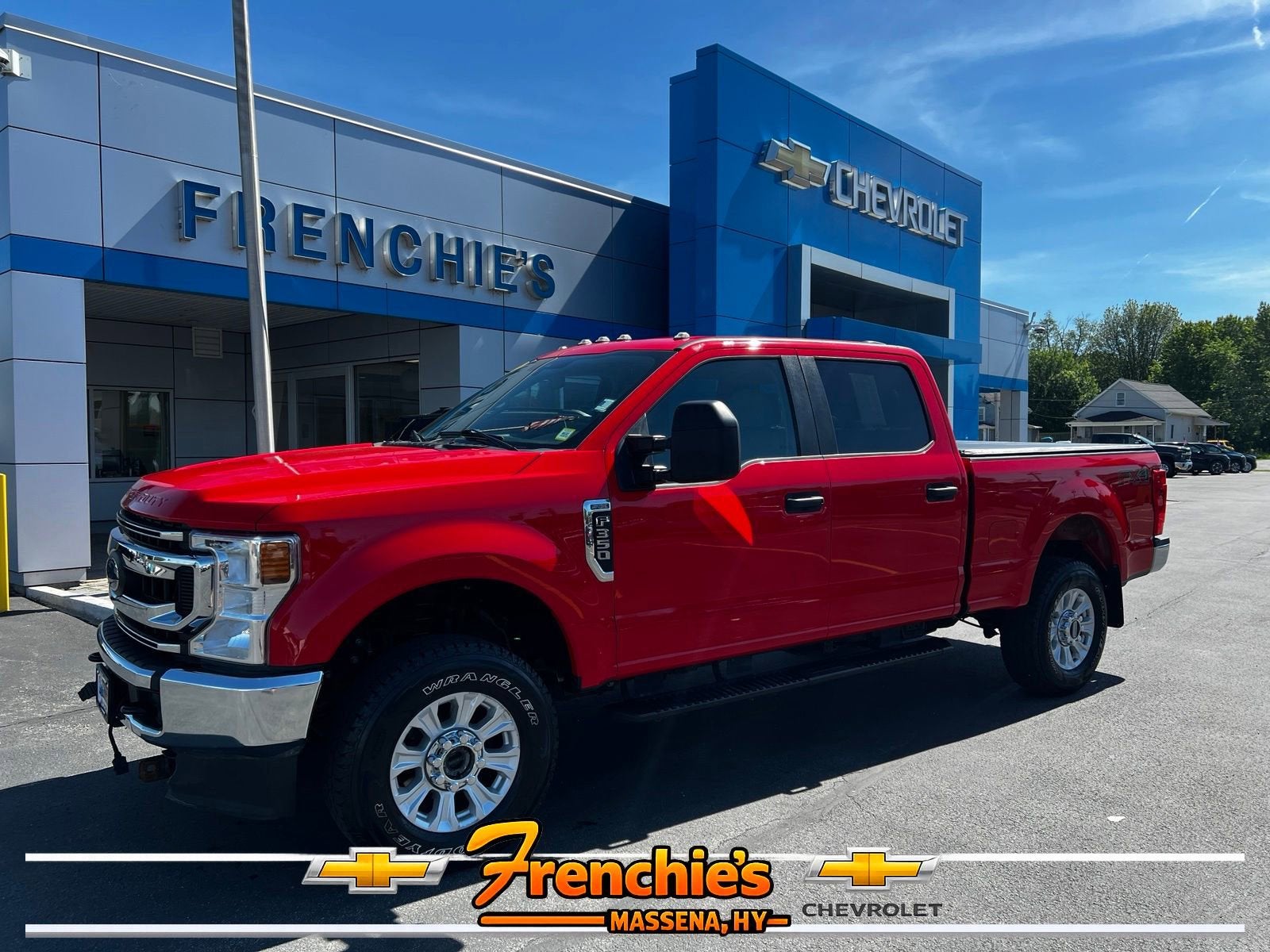 2021 Ford F-350 XL in Red — front three-quarter view