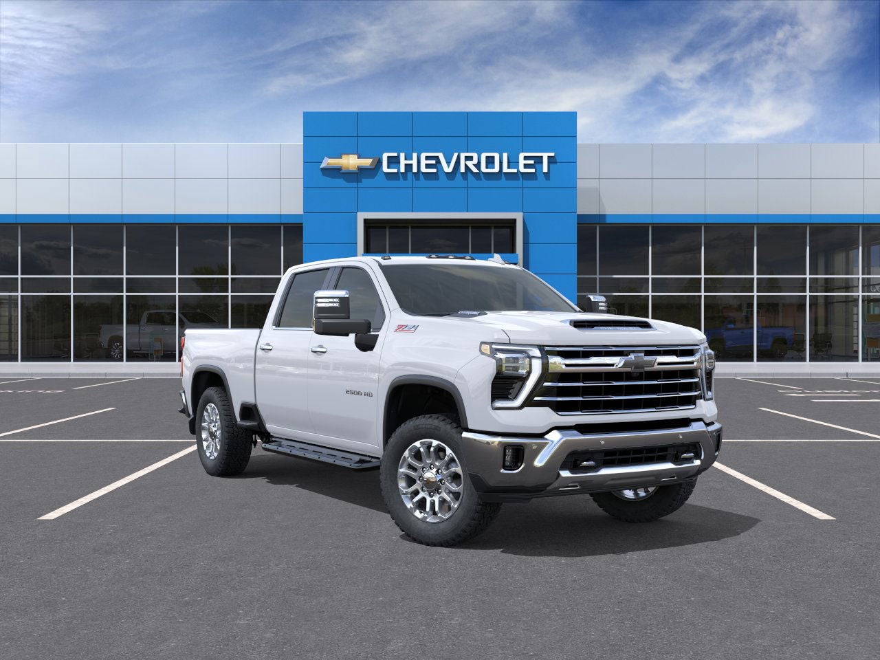 2026 Chevrolet Silverado 2500 HD LTZ in Summit White — front three-quarter view