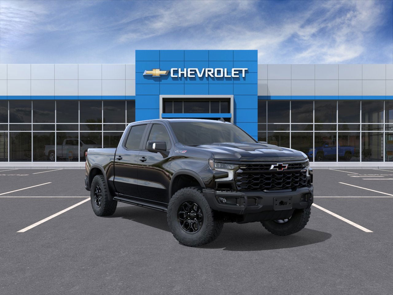 2026 Chevrolet Silverado 1500 ZR2 in Black — front three-quarter view