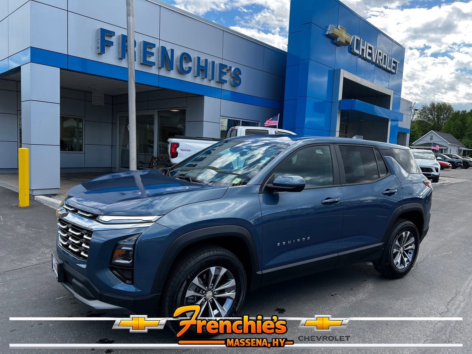 2025 Chevrolet Equinox LT in Lakeshore Blue Metallic — front three-quarter view